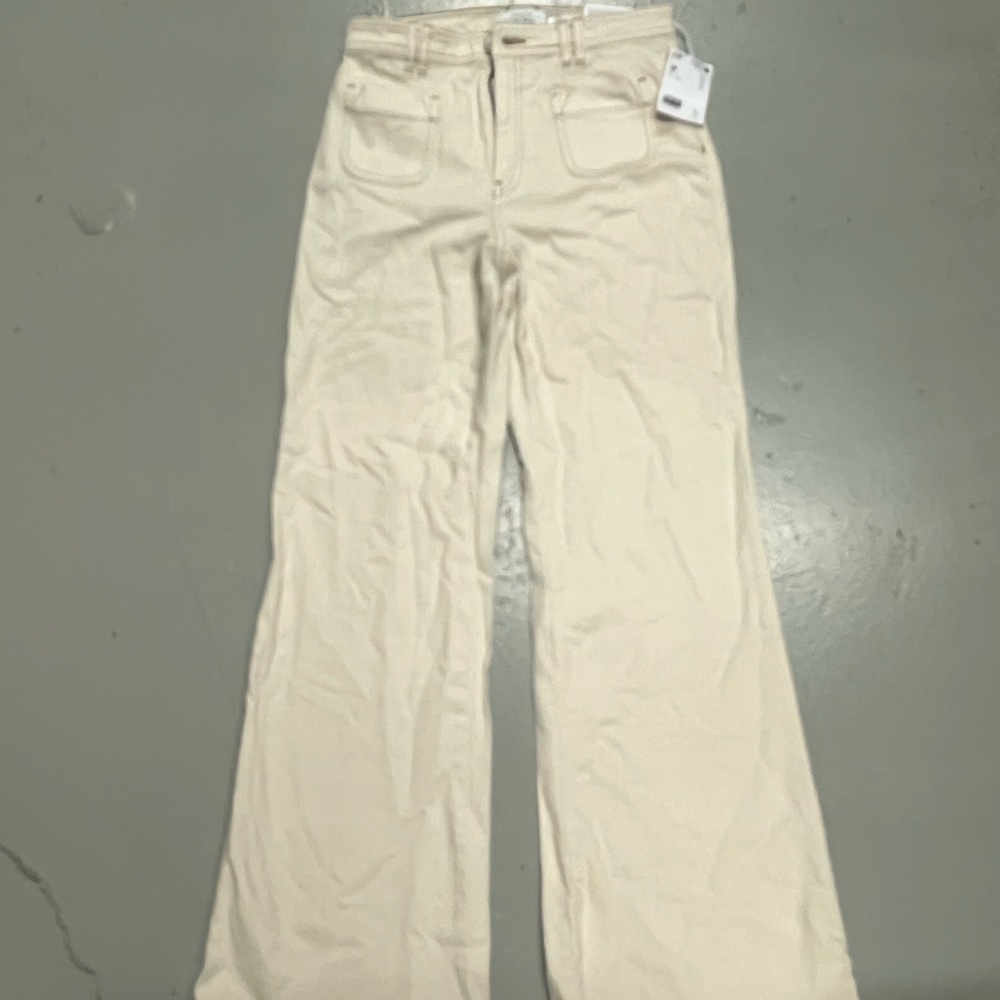 & Other Stories Cream Wide-Leg High Waist Jeans